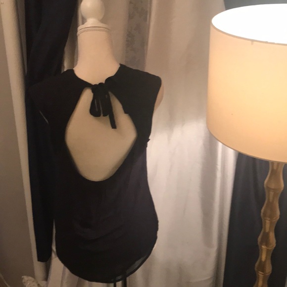 Zara Tops - ZARA open back shirt, navy